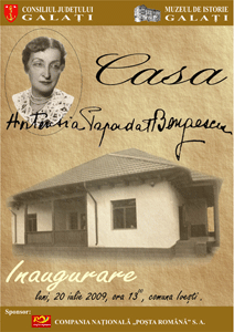 Afișul inaugurării Casei Hortensia Papadat Bengescu